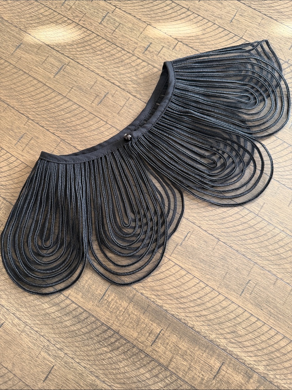 Black Decorative Collar - Scalloped Loop Design - Picture 3 of 5